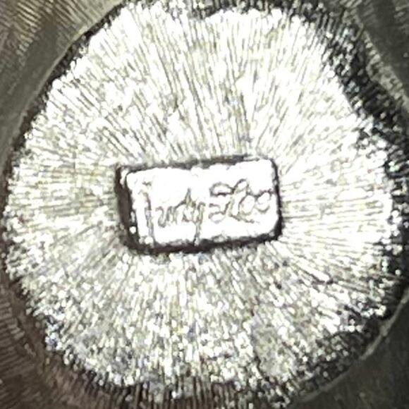 Brooch & Clip Earrings SIGNED JUDY LEE Pearl Flower Vtg Jewelry Set S25 - Picture 3 of 6